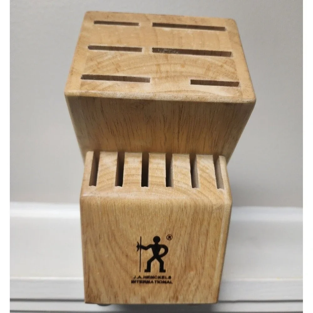 J.A. Henckels International 12 slot Knife Block Solid Wood Blonde